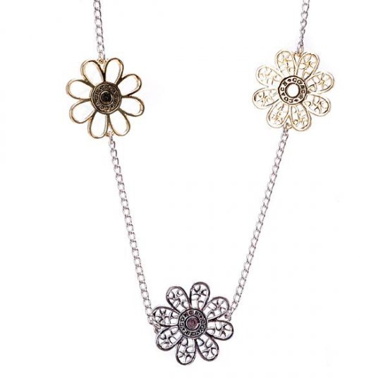 Coach Flowers Silver Necklaces ALQ